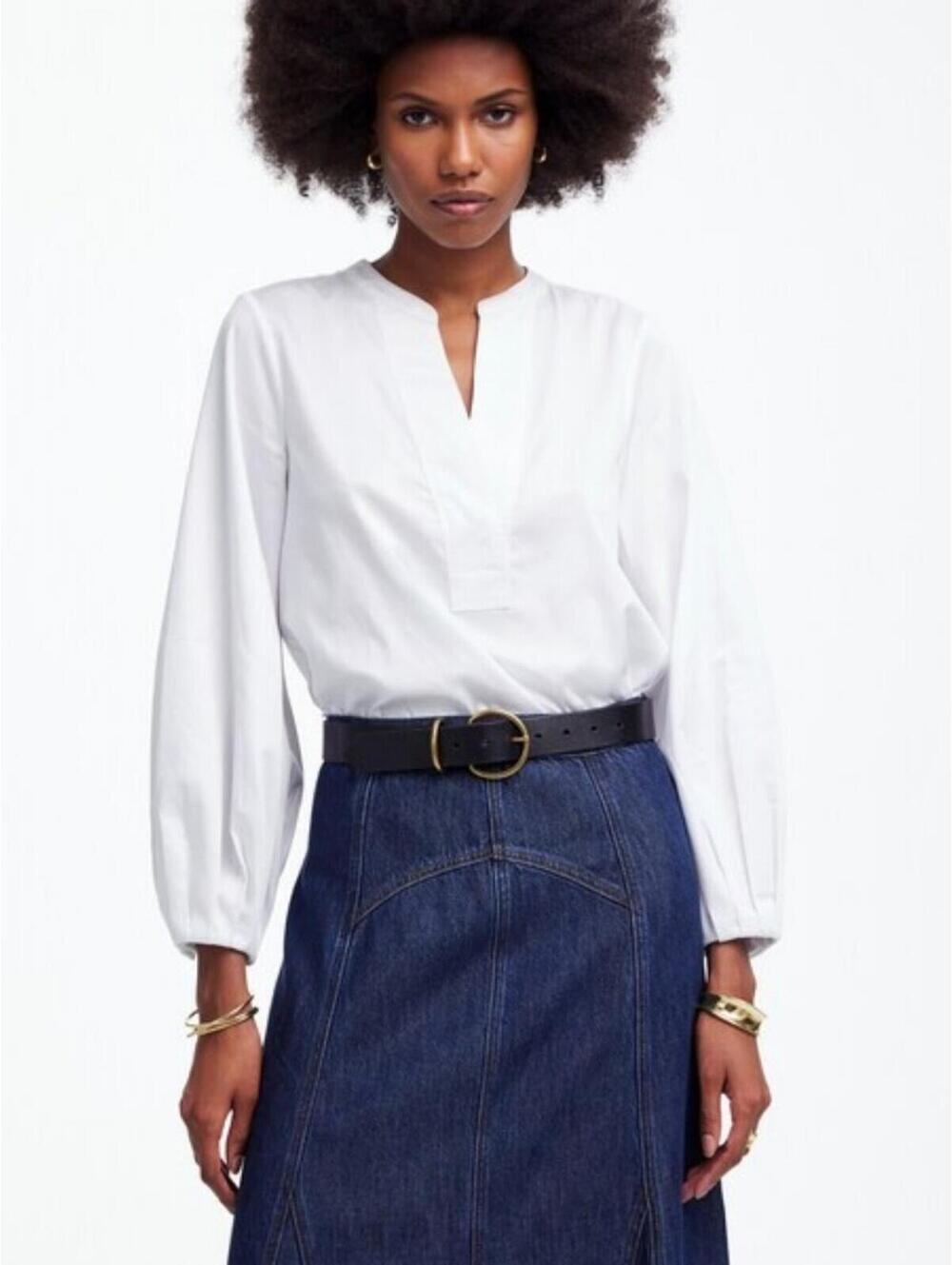 Madewell V-Neck Long-Sleeve Top